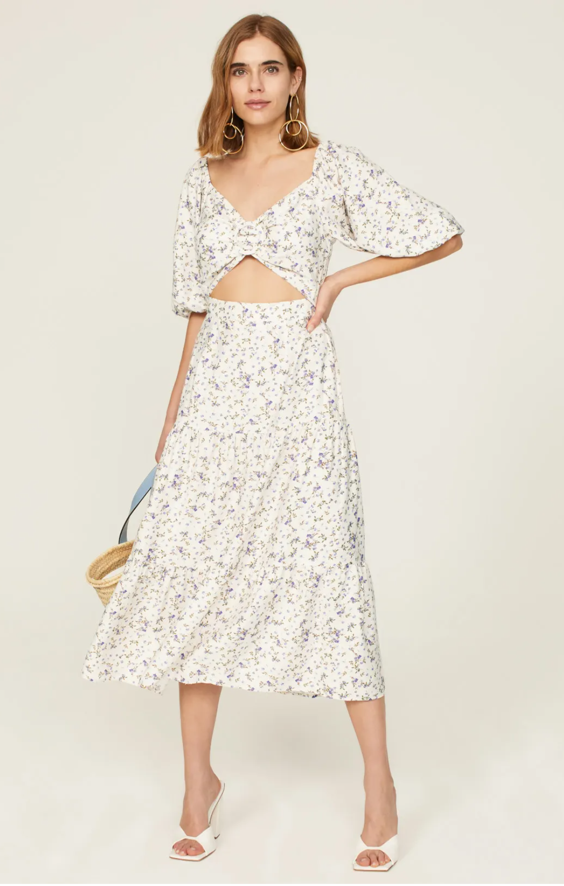 ワンピース DRESSES MIX MAIOLICA MINKPINK Hailey Midi Dress in Off White — CARY LANE